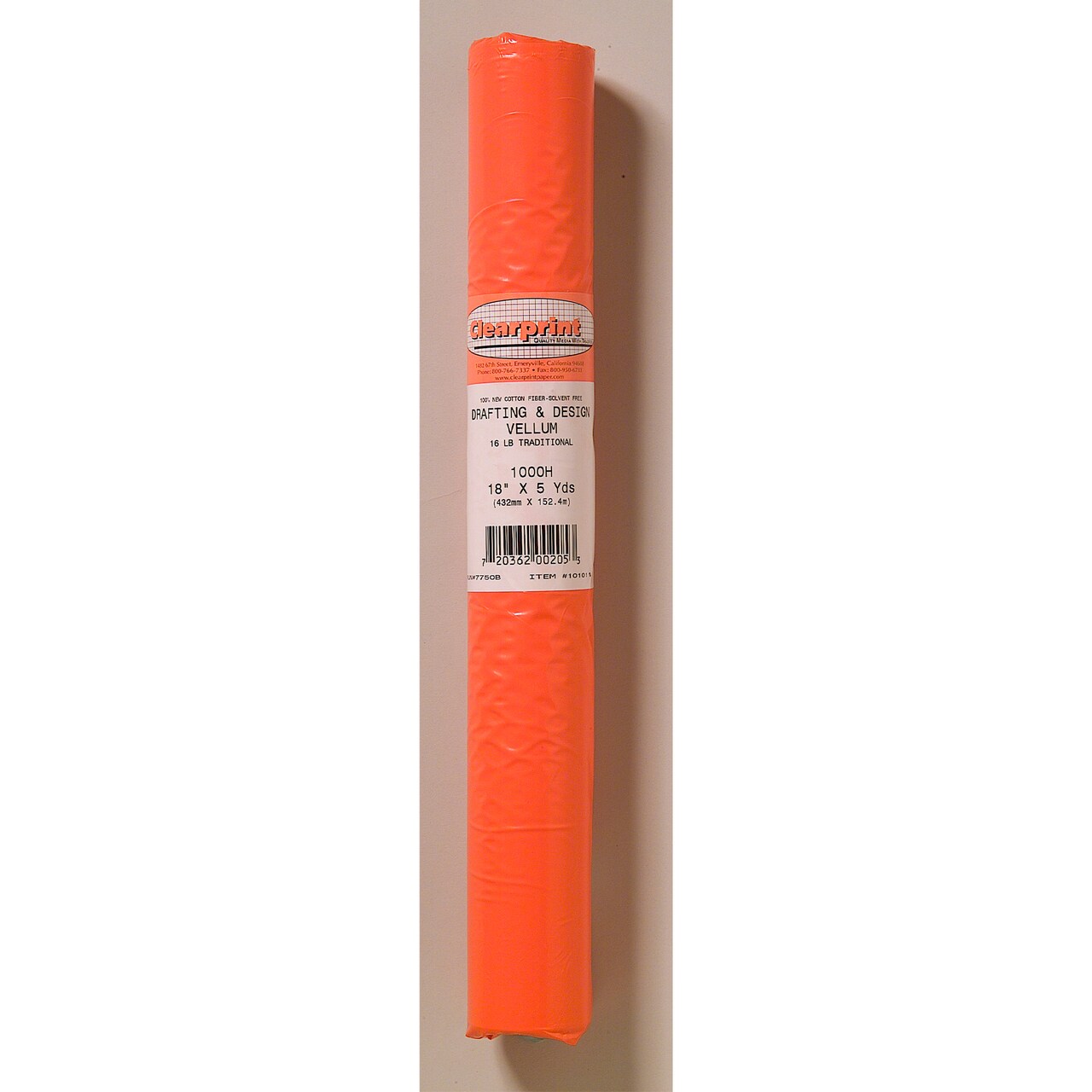 Clearprint 1000H Design Vellum Roll, 16 lb., 100% Cotton, 1 Roll